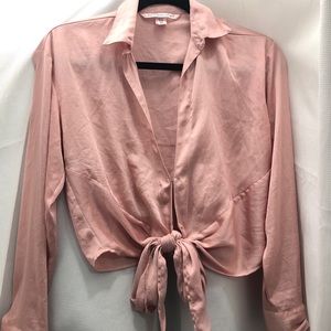 Victoria Secrets Wrap tie front blouse shirt